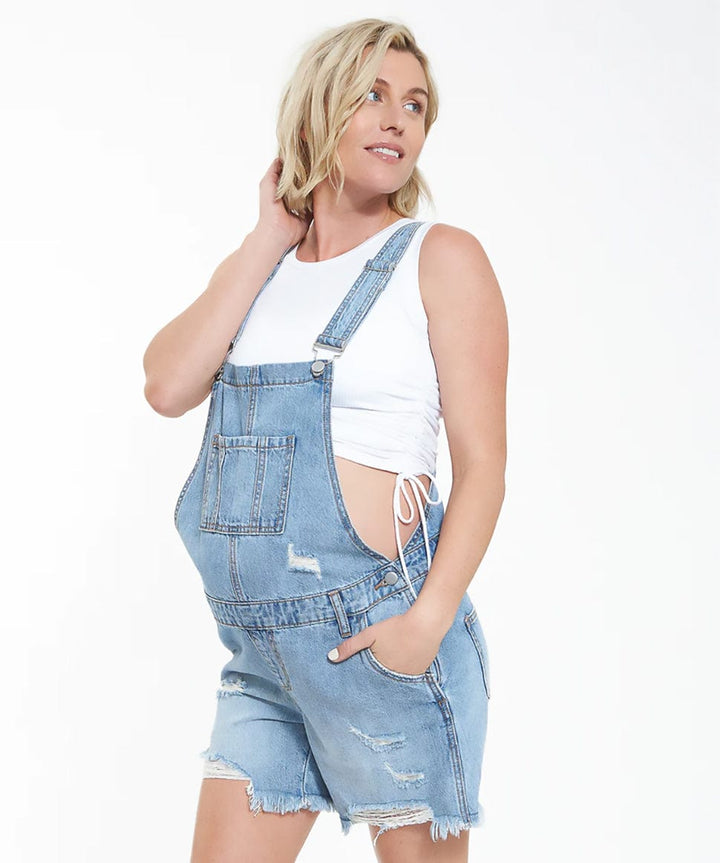Denim Short Overalls Ripe Maternity Maternity and Nursing Preggi Central Maternity Shop