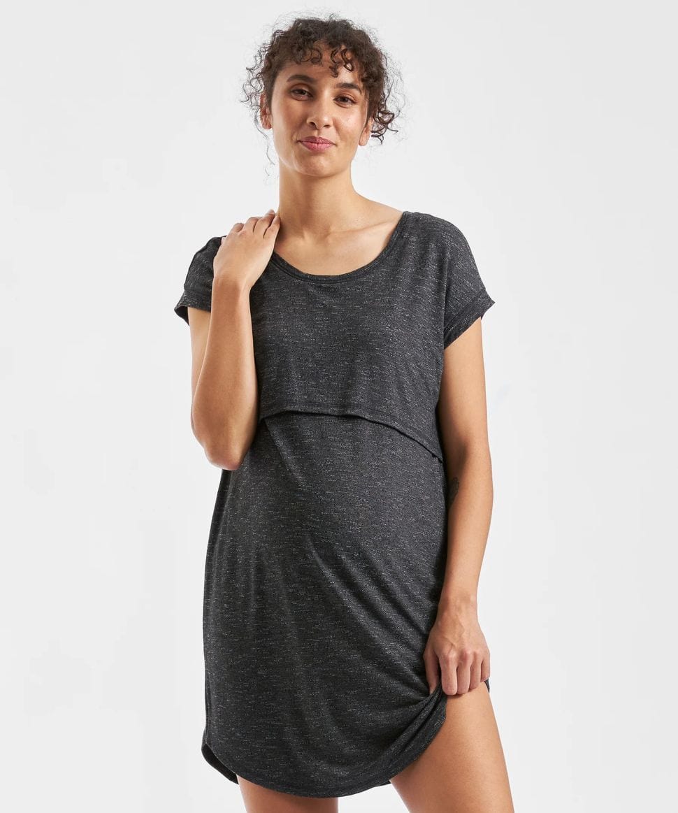 Dreamy Lounge Nursing Dress Granite Ripe Maternity Maternity and Nursing Preggi Central Maternity Shop