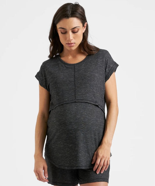 Dreamy Nursing Tee Granite Ripe Maternity Maternity and Nursing Preggi Central Maternity Shop