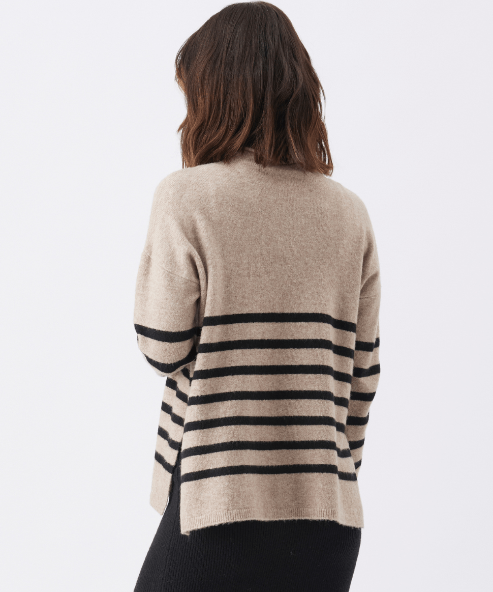 Gerrie Nursing Knit Mocha / Black Ripe Maternity Maternity and Nursing Preggi Central Maternity Shop