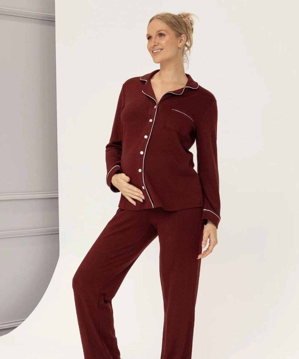 Larah Bamboo Maternity Long Sleeve Pyjama Angel Maternity Maternity and Nursing Preggi Central Maternity Shop