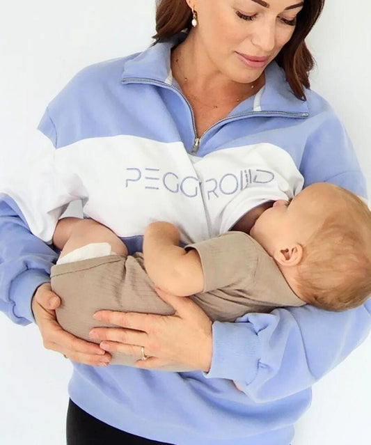 Lavender Blue Panel Breastfeeding Sweater- COMING SOON Peggy Road Maternity and Nursing Preggi Central Maternity Shop