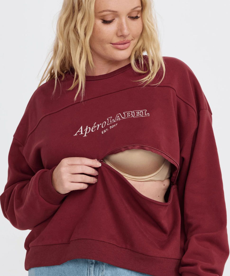 Legacy Oversized Cropped Panel Jumper Apéro Maternity and Nursing Preggi Central Maternity Shop