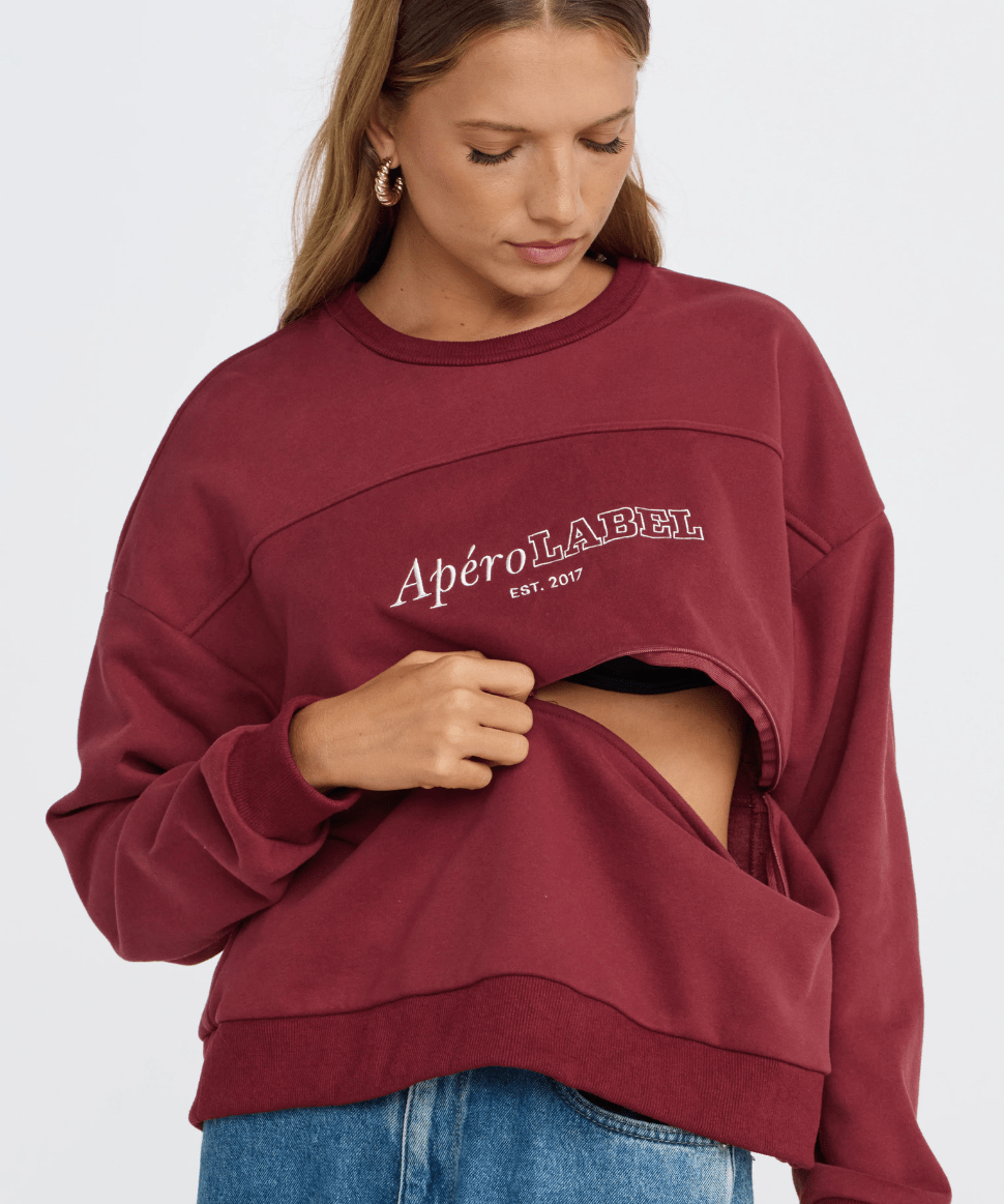 Legacy Oversized Cropped Panel Jumper Apéro Maternity and Nursing Preggi Central Maternity Shop