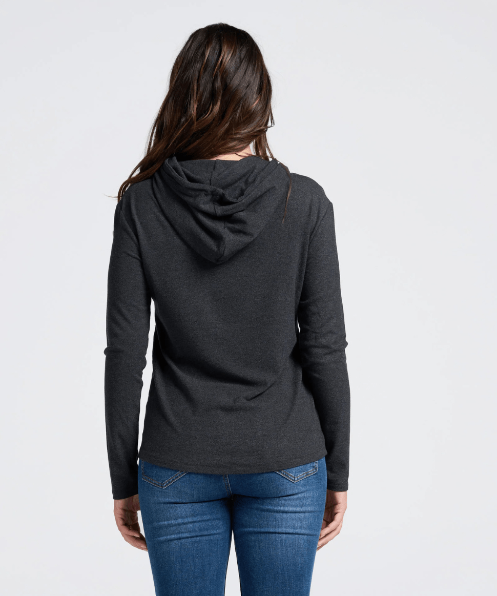 Maternity &amp; Nursing Hoodie - Charcoal Angel Maternity Maternity and Nursing Preggi Central Maternity Shop