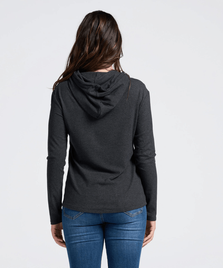 Maternity &amp; Nursing Hoodie - Charcoal Angel Maternity Maternity and Nursing Preggi Central Maternity Shop