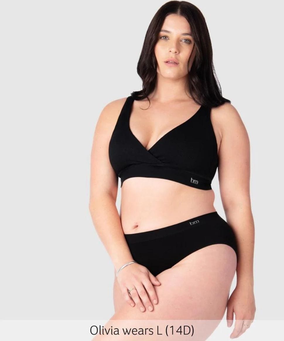 My Comfort Black Multifit Nursing Bra- Wirefree Preggi Central Maternity and Nursing Preggi Central Maternity Shop