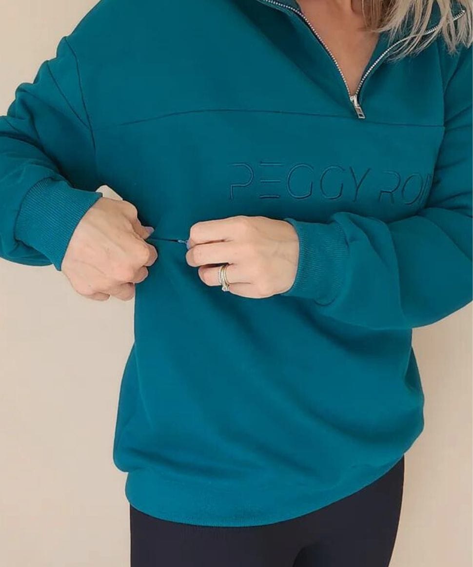 Teal Breastfeeding Sweater- COMING SOON Peggy Road Maternity and Nursing Preggi Central Maternity Shop