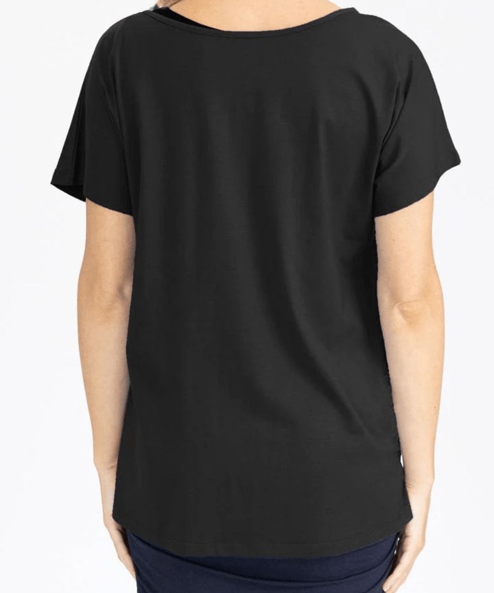 Reversible Maternity T-Shirt - Black Angel Maternity Maternity and Nursing Preggi Central Maternity Shop