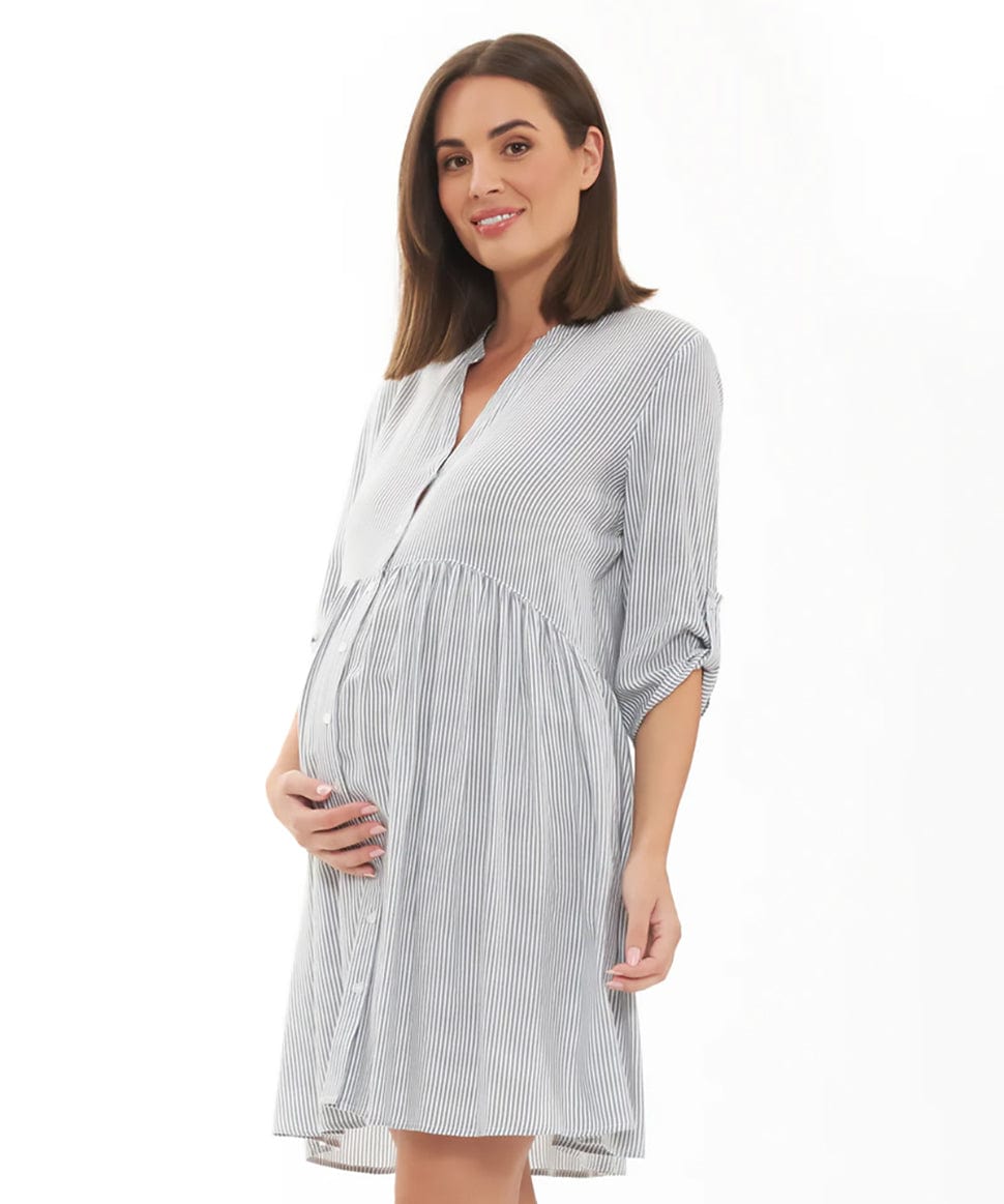 Sam Stripe Dress Ripe Maternity Maternity and Nursing Preggi Central Maternity Shop