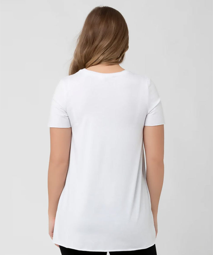 Short Sleeve Raw Edge Nursing Top Ripe Maternity Maternity and Nursing Preggi Central Maternity Shop