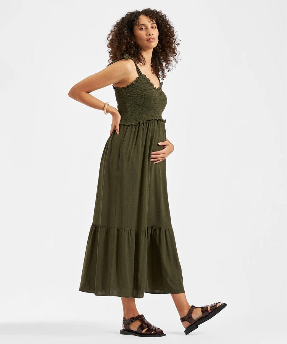 Brandi Shirred Dress Ripe Maternity Maternity Preggi Central Maternity Shop