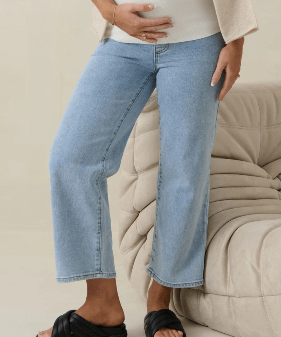 By The Way Crop Wide Jean BAE the label Maternity Preggi Central Maternity Shop