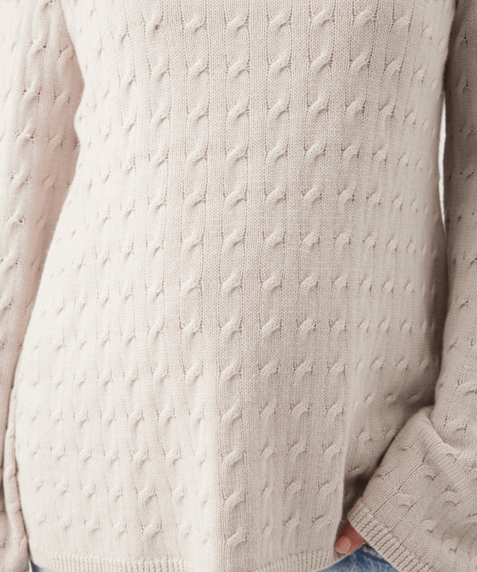 Carla Cable Nursing Knit Fawn Ripe Maternity Maternity Preggi Central Maternity Shop