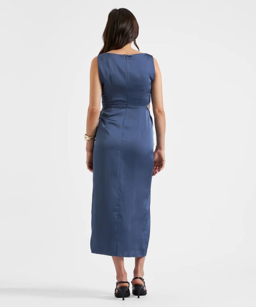 Chantell Side Twist Dress Washed Indigo Preggi Central Maternity Preggi Central Maternity Shop