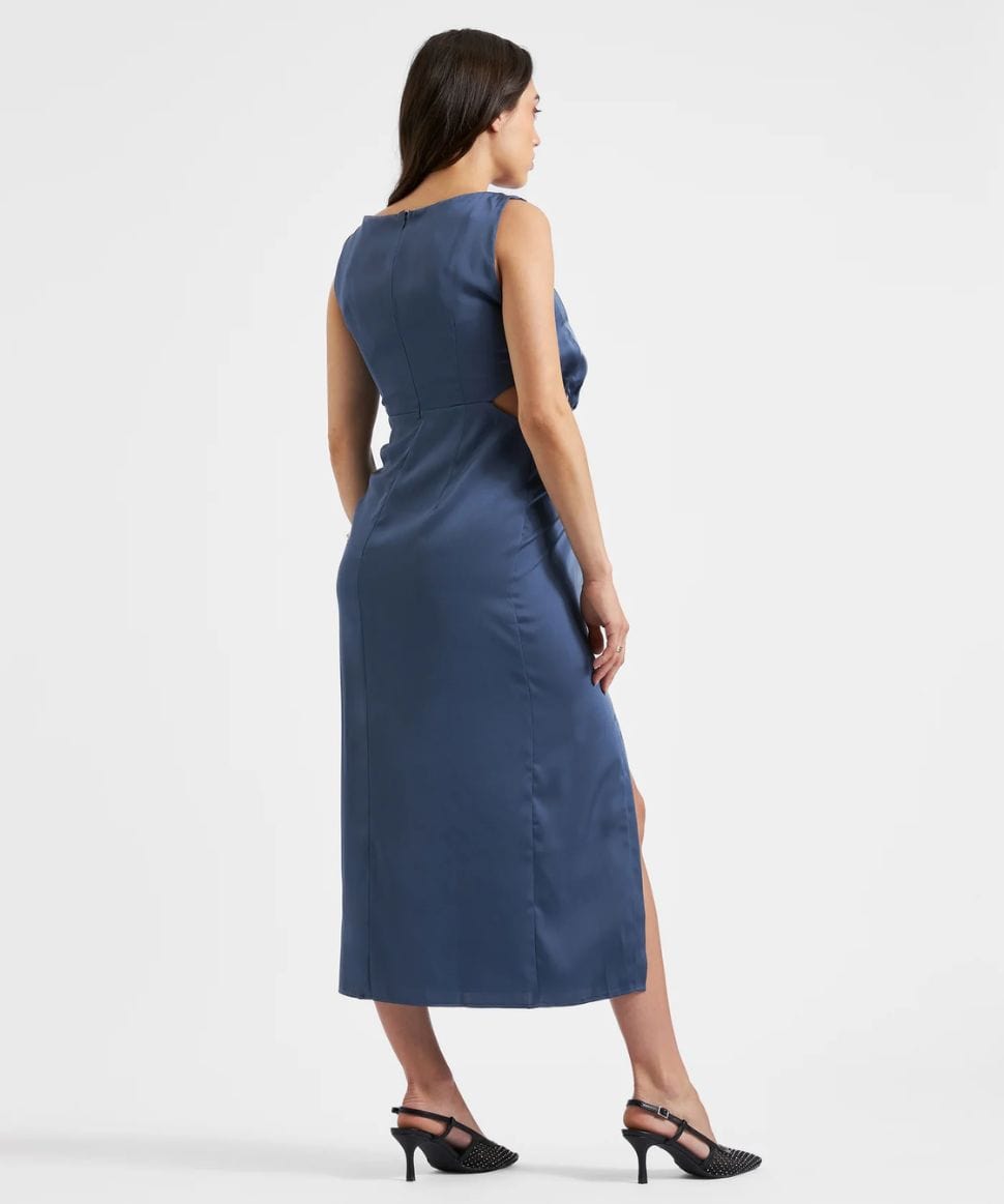 Chantell Side Twist Dress Washed Indigo Preggi Central Maternity Preggi Central Maternity Shop