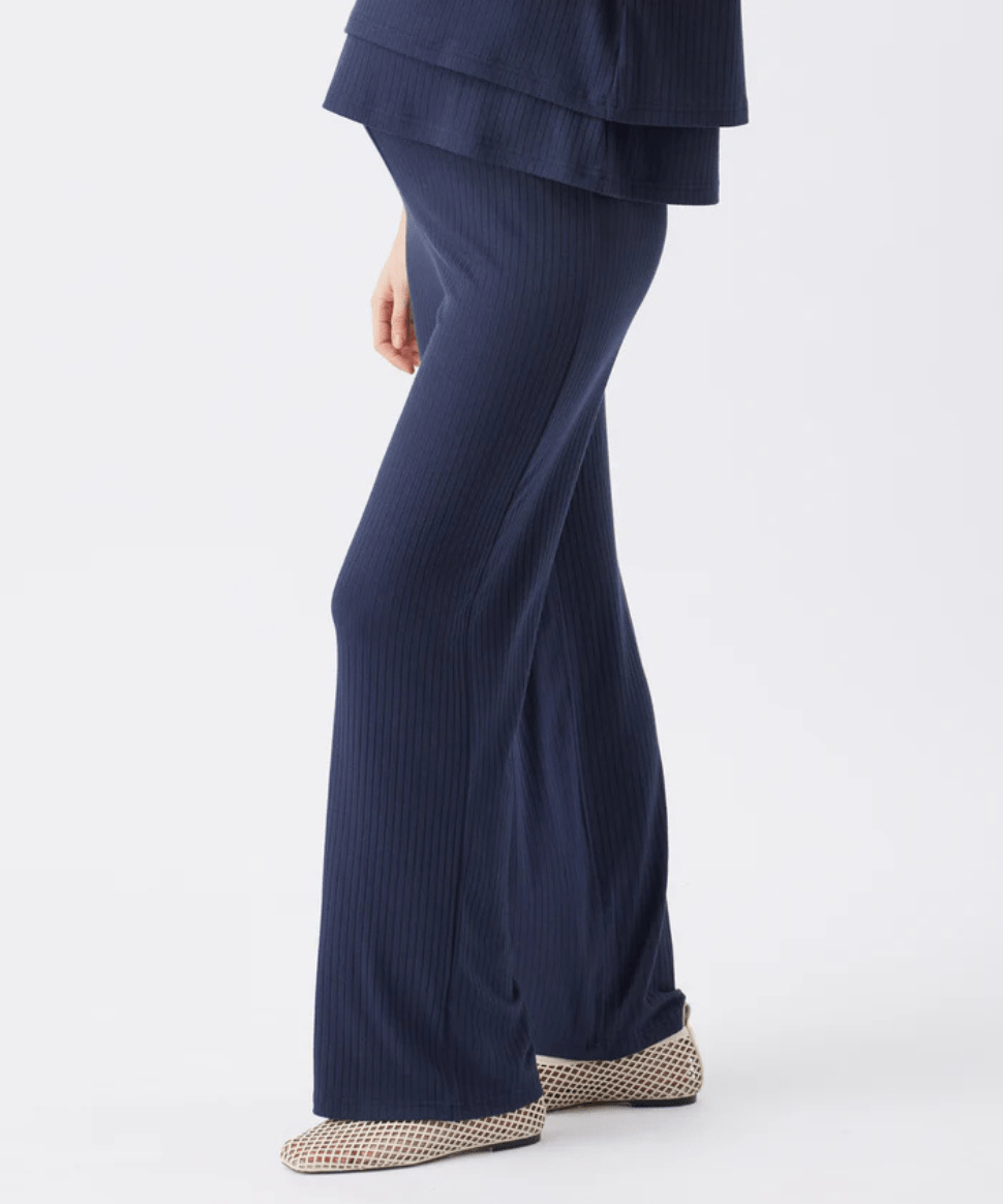 Cindy Rib Pant Navy Ripe Maternity Maternity Preggi Central Maternity Shop