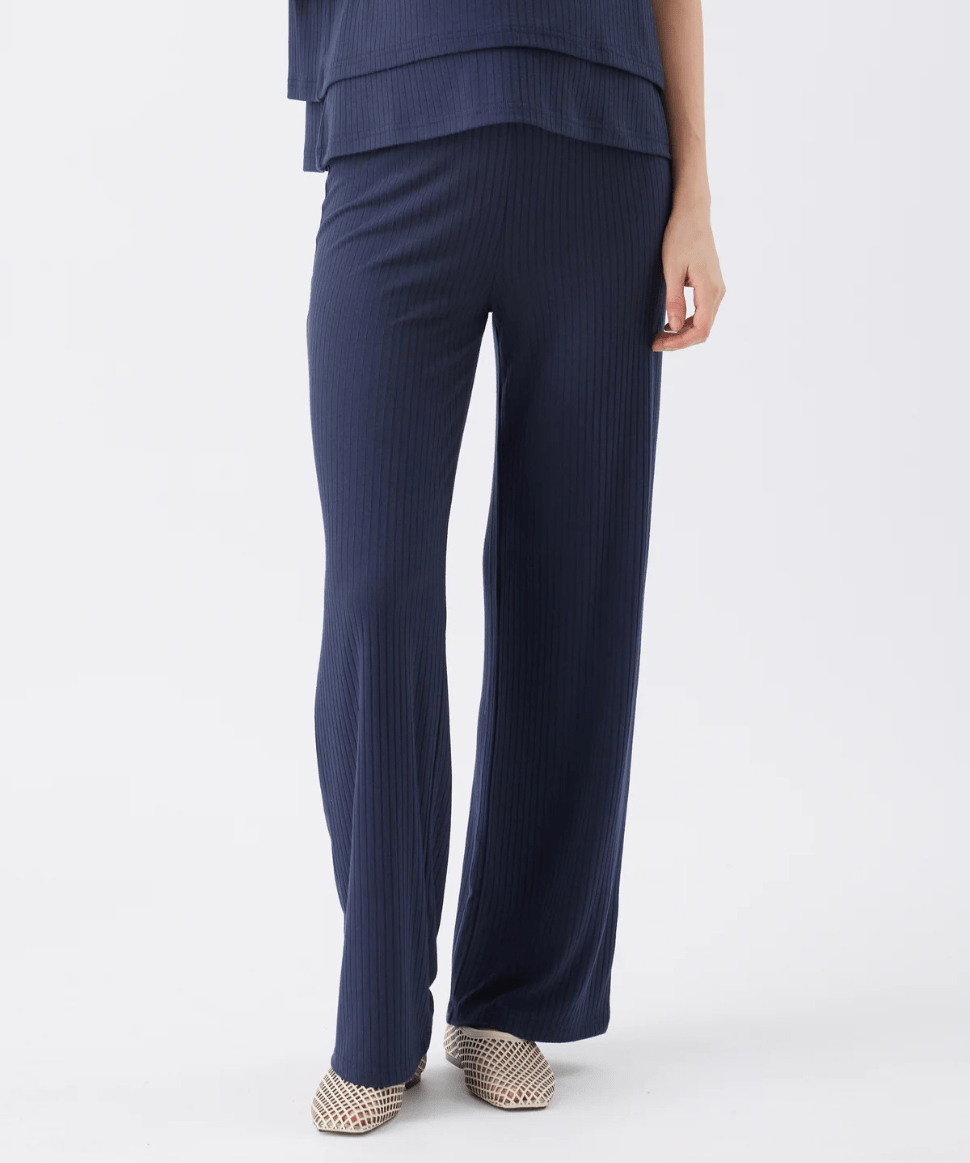 Cindy Rib Pant Navy Ripe Maternity Maternity Preggi Central Maternity Shop