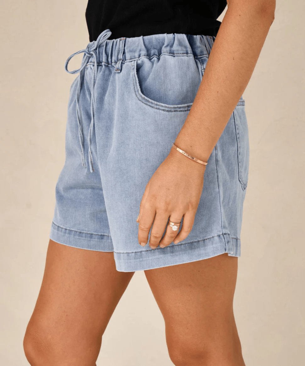Frequent High Waist Short - Light Blue BAE the label Maternity Preggi Central Maternity Shop