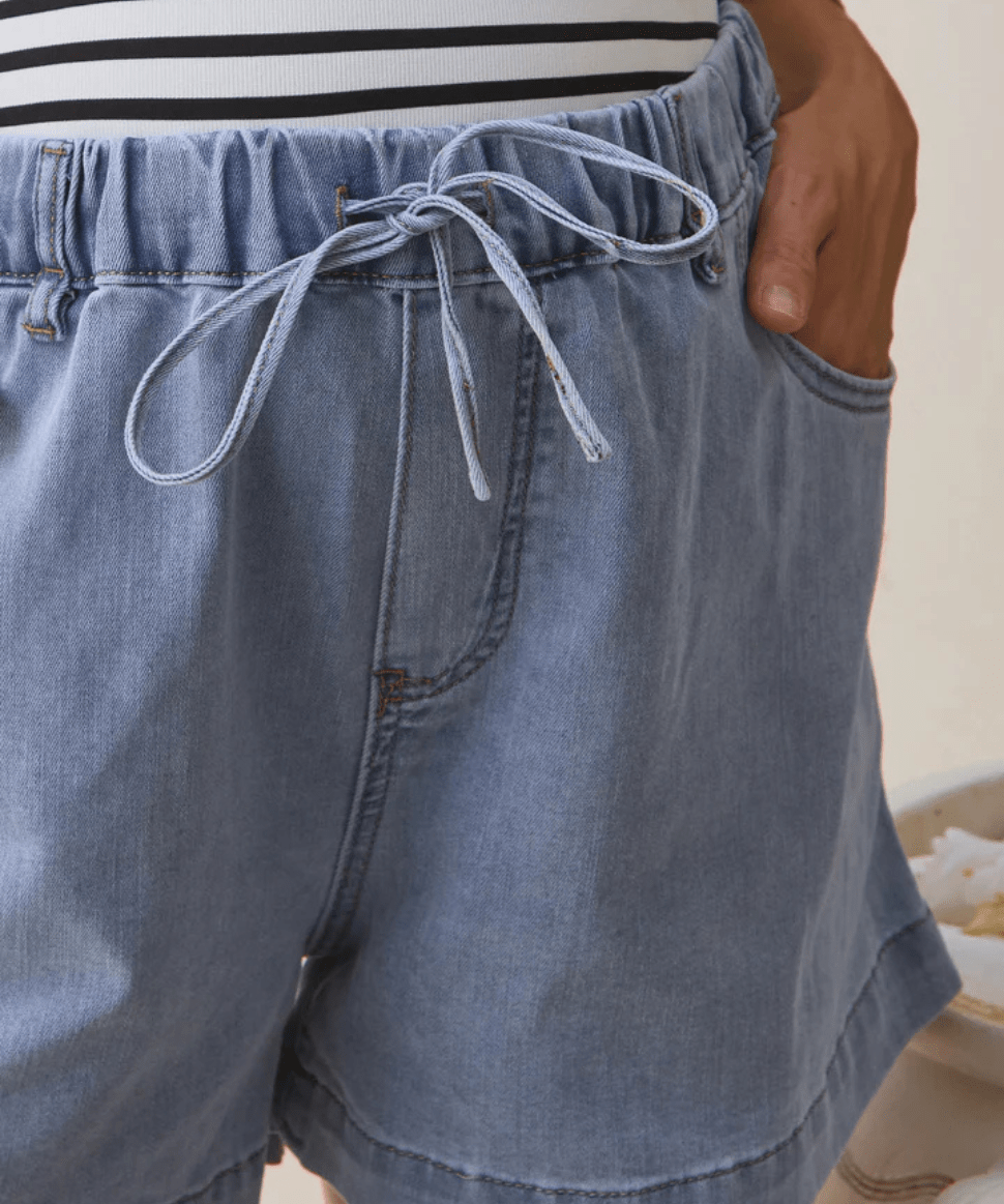 Frequent High Waist Short - Light Blue BAE the label Maternity Preggi Central Maternity Shop