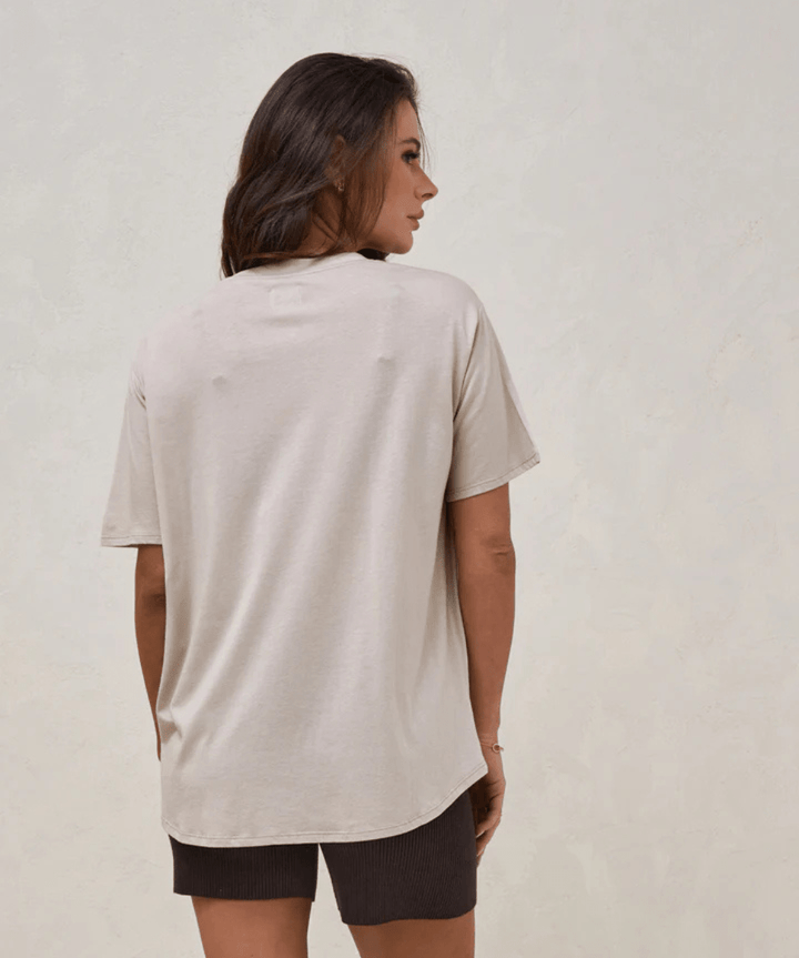 Into It Crew Tee - Soft Stone BAE the label Maternity Preggi Central Maternity Shop