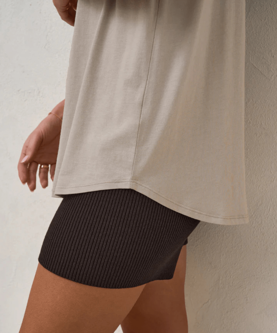 Into It Crew Tee - Soft Stone BAE the label Maternity Preggi Central Maternity Shop
