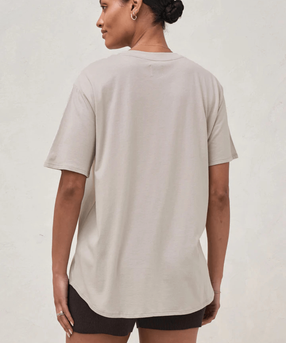 Into It Crew Tee - Soft Stone BAE the label Maternity Preggi Central Maternity Shop
