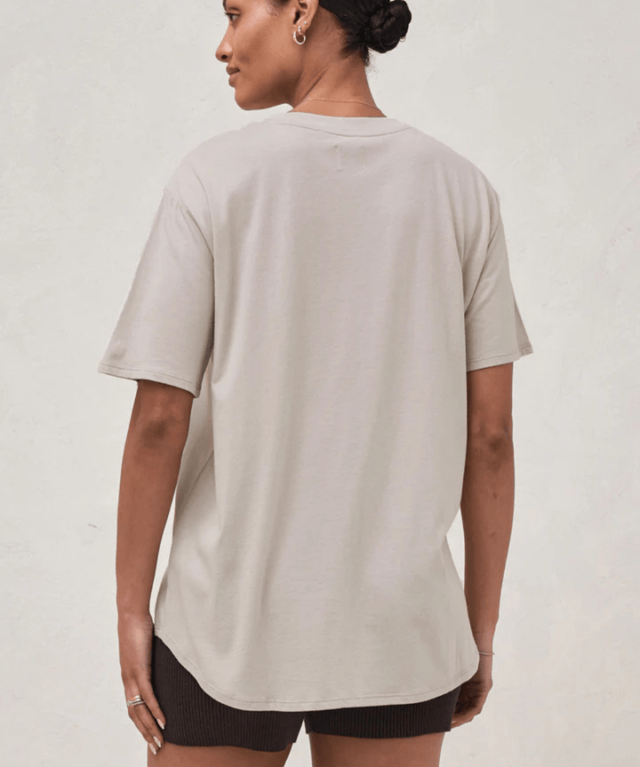 Into It Crew Tee - Soft Stone BAE the label Maternity Preggi Central Maternity Shop