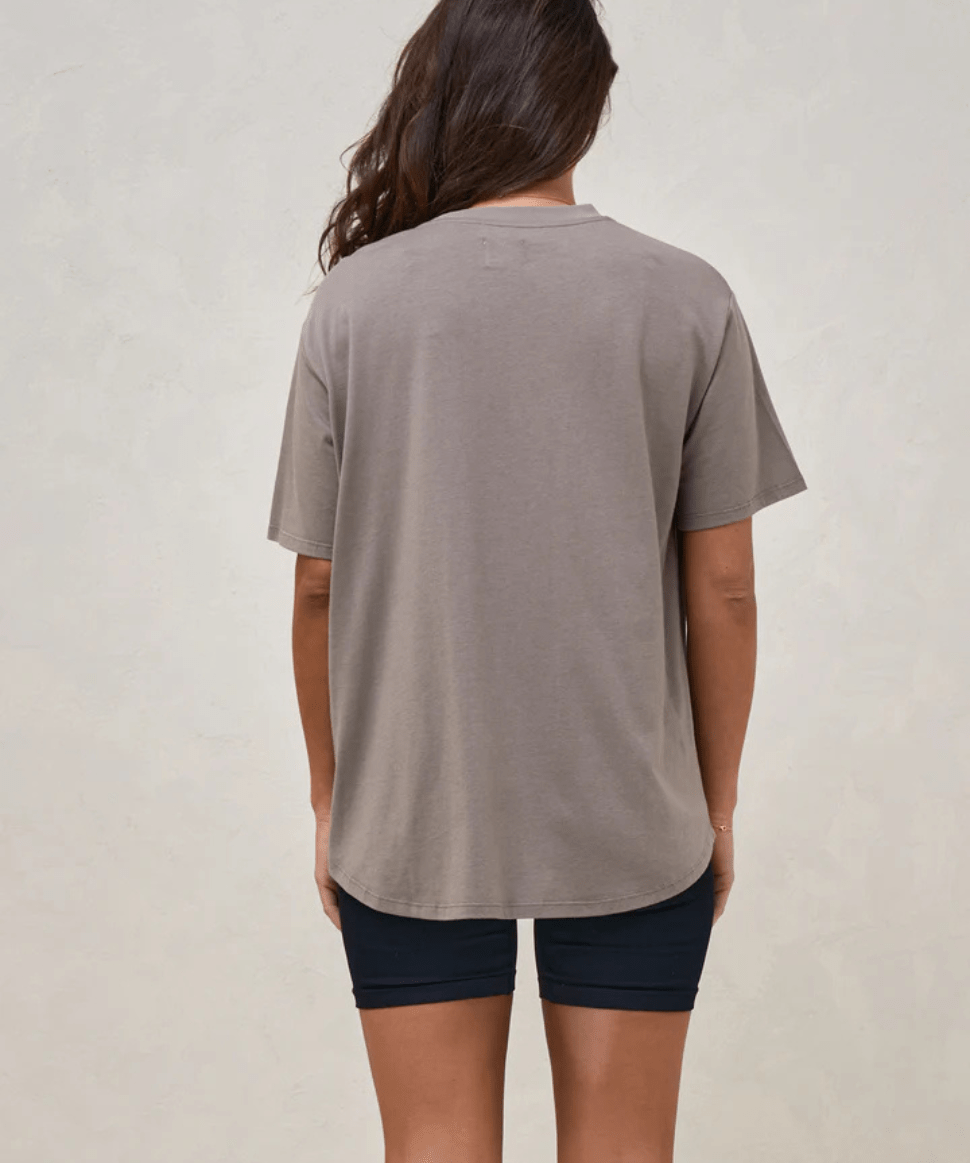 Into It Crew Tee - Washed Khaki BAE the label Maternity Preggi Central Maternity Shop