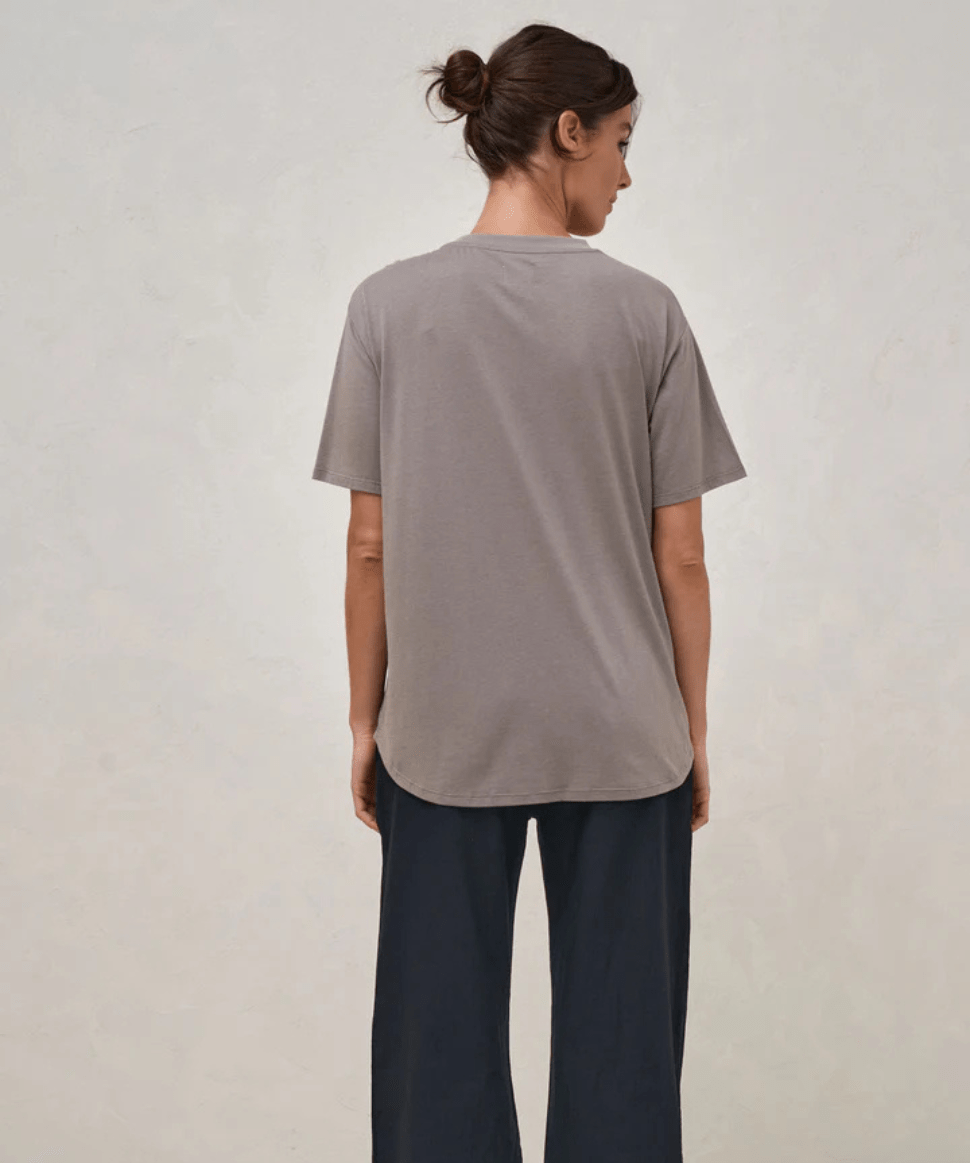 Into It Crew Tee - Washed Khaki BAE the label Maternity Preggi Central Maternity Shop