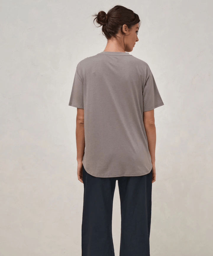 Into It Crew Tee - Washed Khaki BAE the label Maternity Preggi Central Maternity Shop
