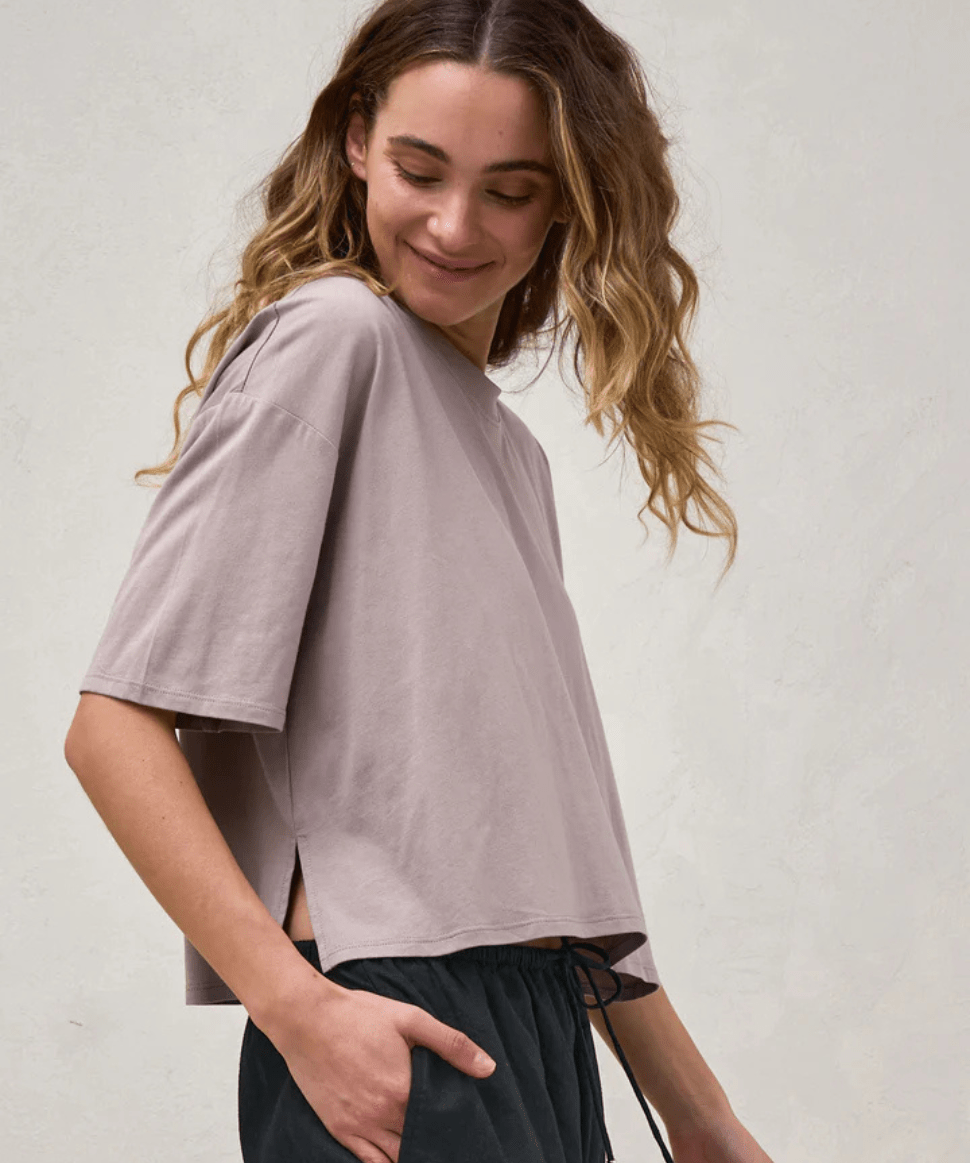 Into It Crop Tee - Taupe BAE the label Maternity Preggi Central Maternity Shop