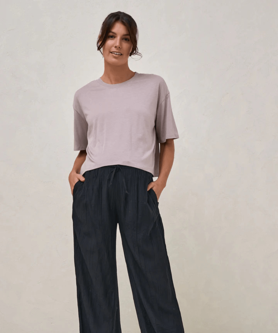 Into It Crop Tee - Taupe BAE the label Maternity Preggi Central Maternity Shop