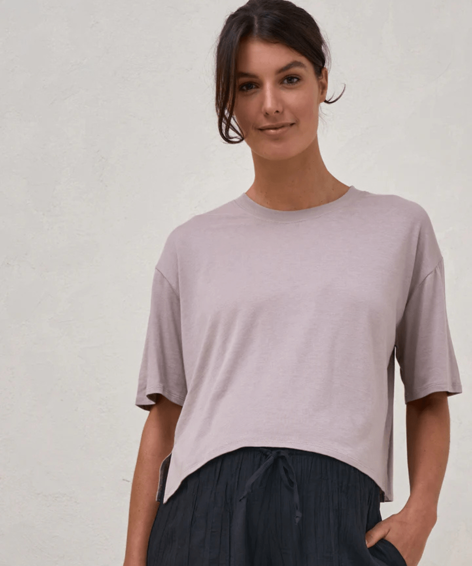Into It Crop Tee - Taupe BAE the label Maternity Preggi Central Maternity Shop