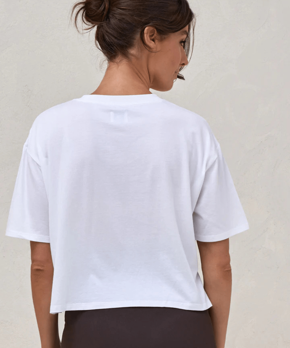 Into It Crop Tee - White BAE the label Maternity Preggi Central Maternity Shop