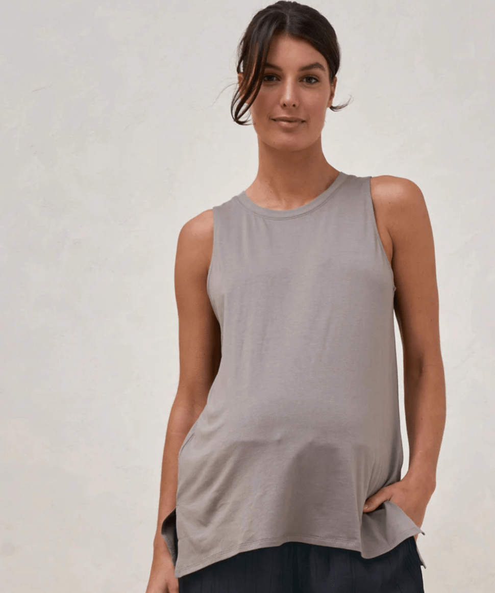 Into It Tank - Washed Khaki BAE the label Maternity Preggi Central Maternity Shop