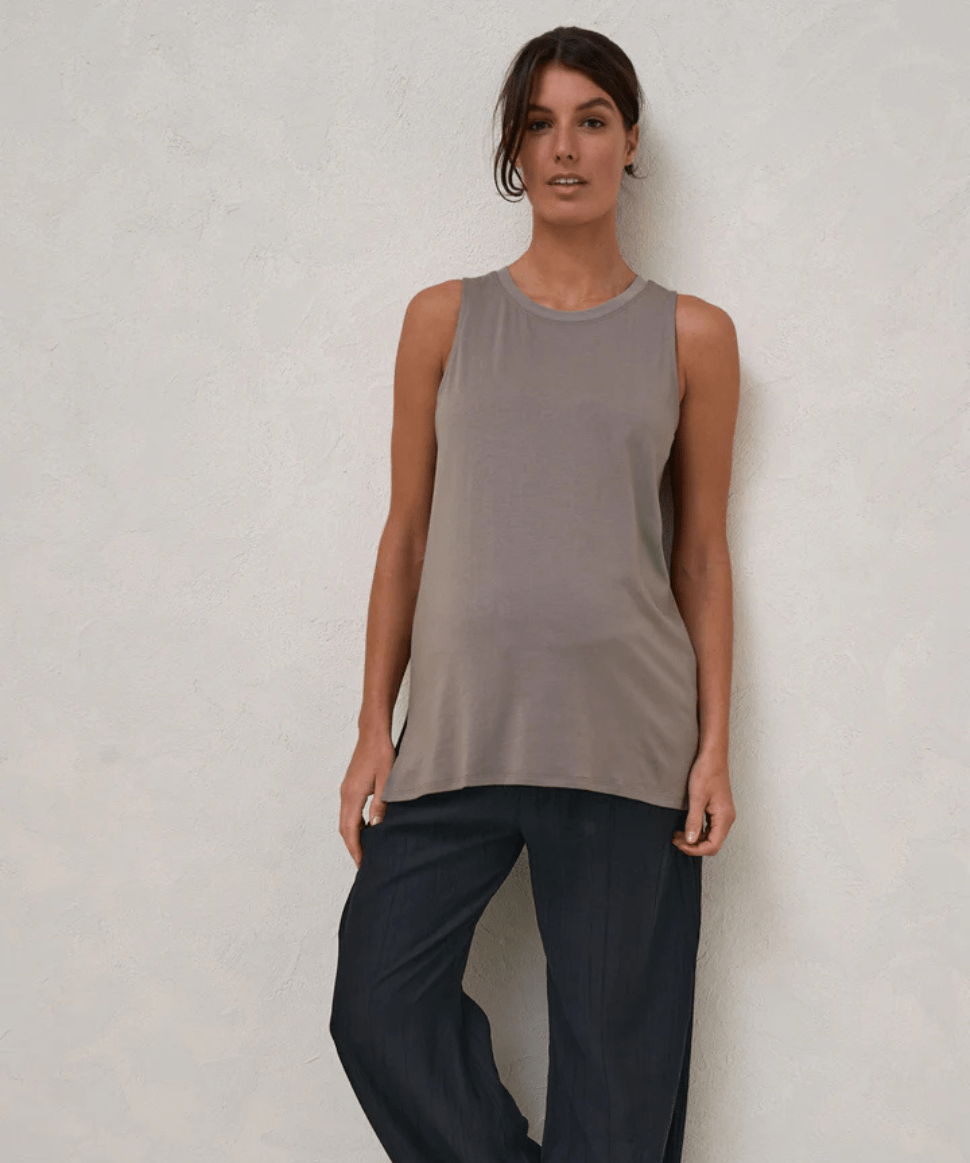 Into It Tank - Washed Khaki BAE the label Maternity Preggi Central Maternity Shop