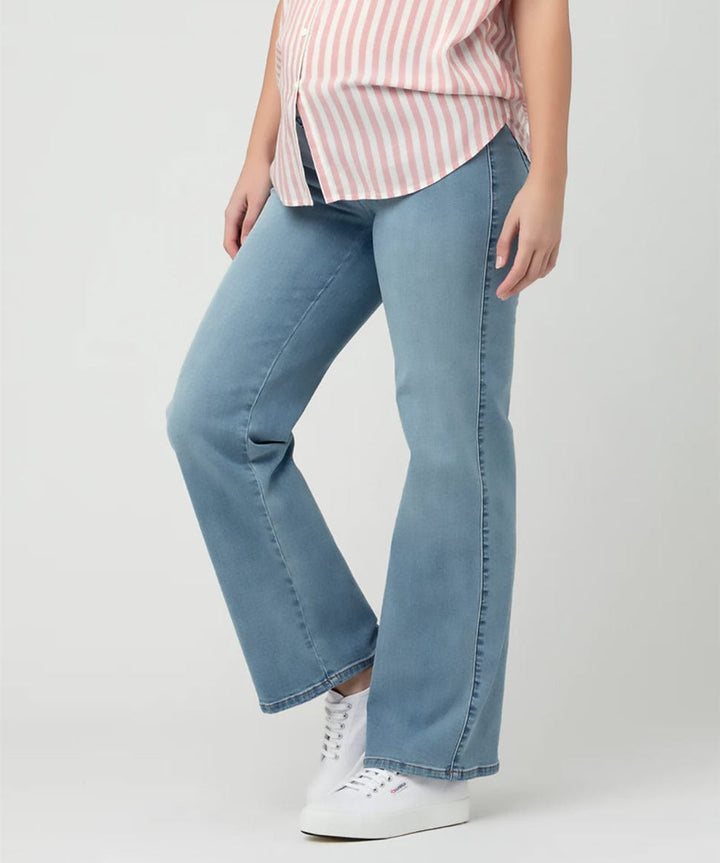 Kyle Wide Leg Jean Light Blue Ripe Maternity Maternity Preggi Central Maternity Shop