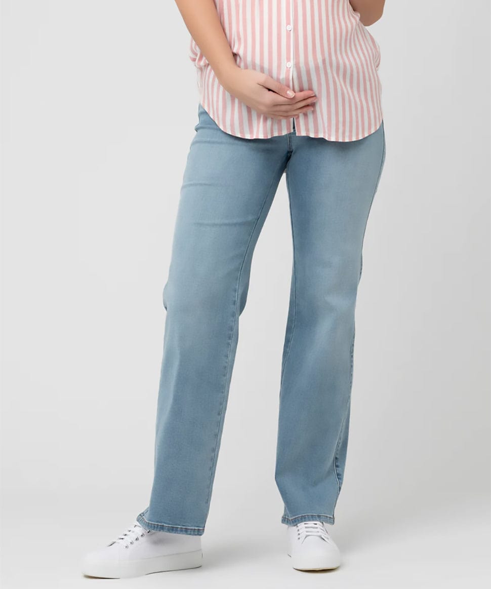 Kyle Wide Leg Jean Light Blue Ripe Maternity Maternity Preggi Central Maternity Shop