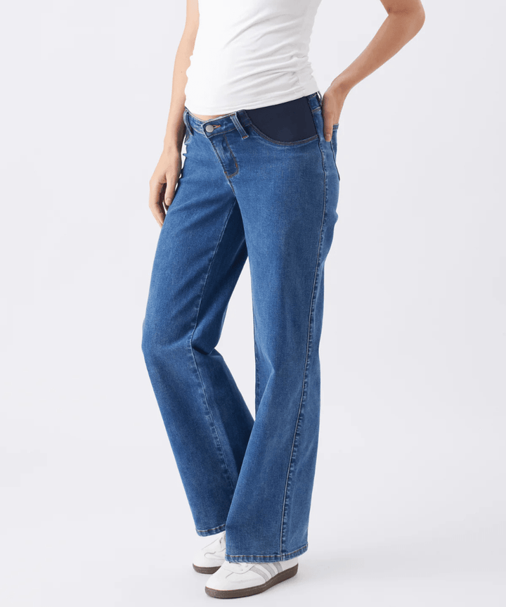 Kyle Wide Leg Jean True Blue Ripe Maternity Maternity Preggi Central Maternity Shop