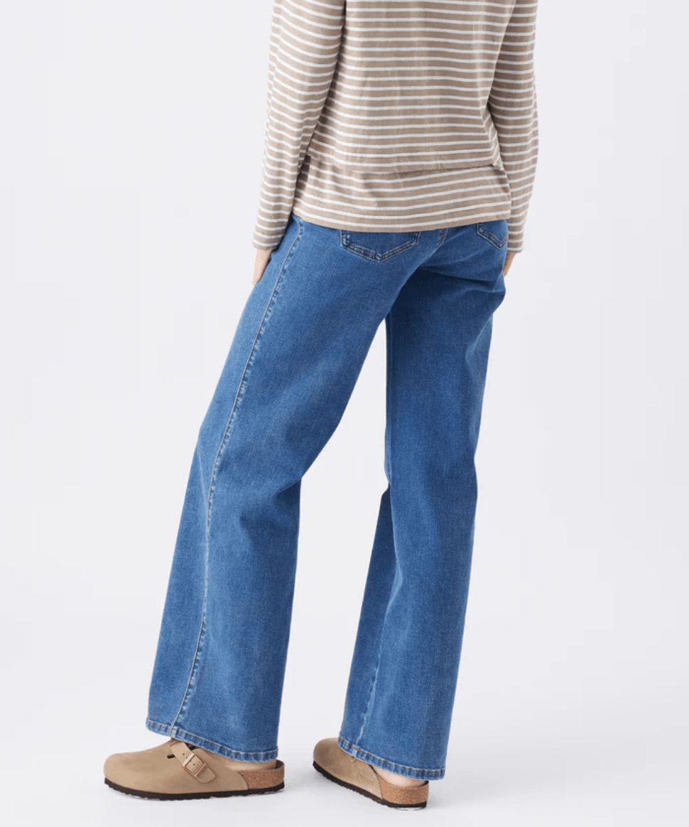 Kyle Wide Leg Jean True Blue Ripe Maternity Maternity Preggi Central Maternity Shop