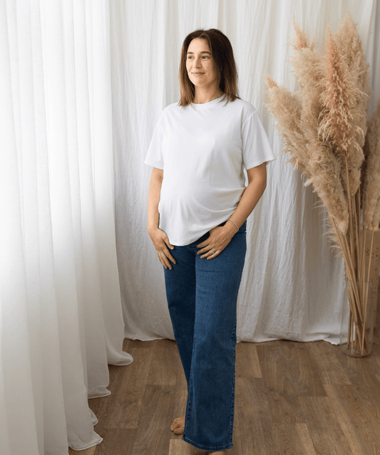 Kyle Wide Leg Jean True Blue Ripe Maternity Maternity Preggi Central Maternity Shop