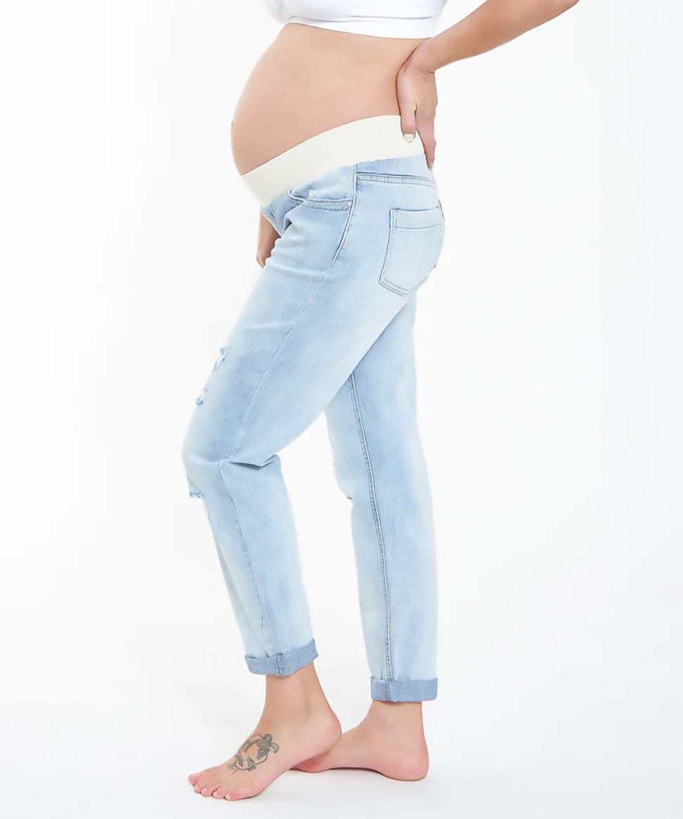 Ripe Maternity Boyfriend Jeans [Baxter] Clean Fade