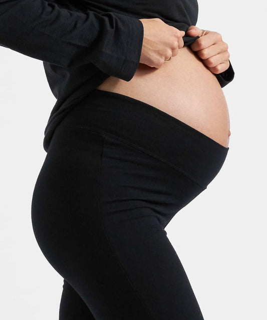 Organic Jersey Flare Pant Black Ripe Maternity Maternity Preggi Central Maternity Shop