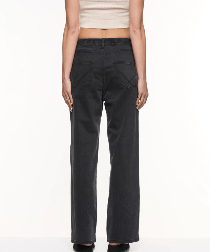 Relaxed Wide Leg Jeans - Black Wash Soon Maternity Maternity Preggi Central Maternity Shop