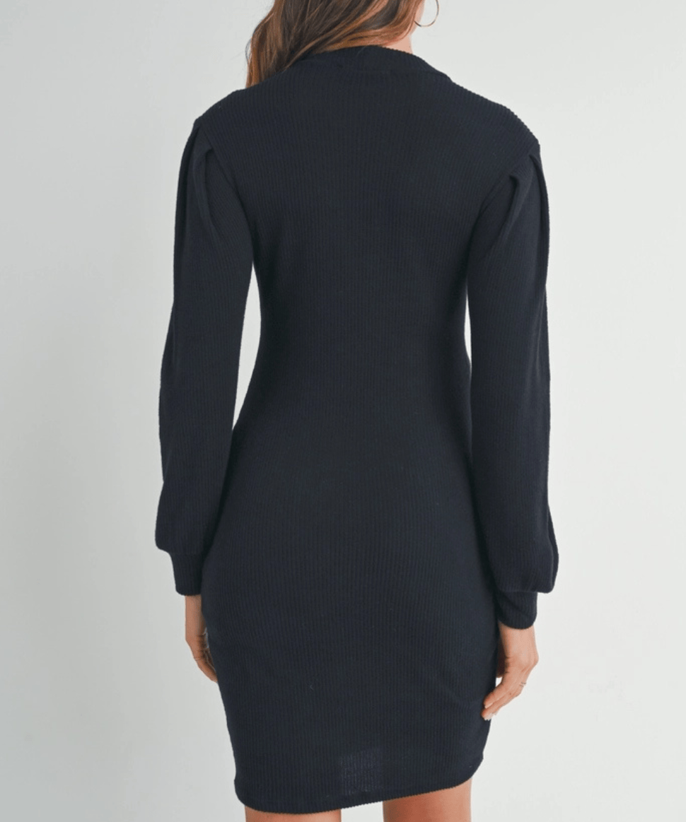 Ribbed Long Sleeve Maternity Knit Dress Hello Miz Maternity Preggi Central Maternity Shop