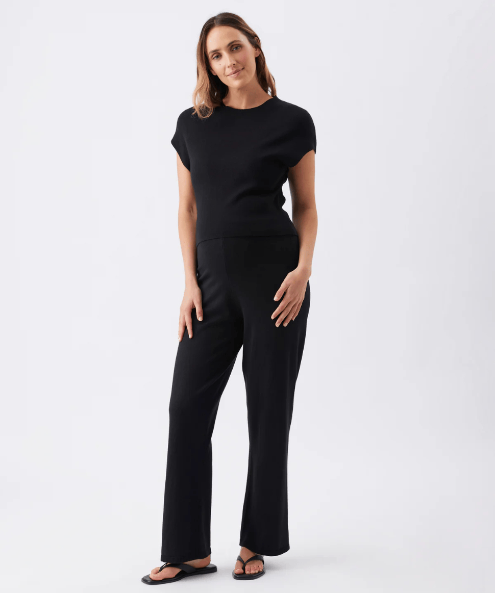 Ryan Knit Pant Black Ripe Maternity Maternity Preggi Central Maternity Shop