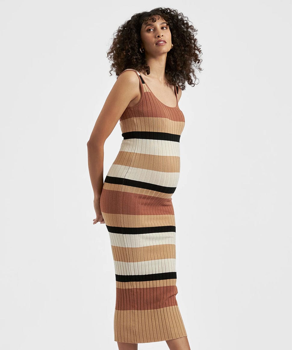 Sarah Stripe Knit Dress Ripe Maternity Maternity Preggi Central Maternity Shop