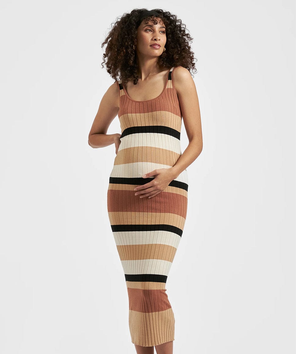 Sarah Stripe Knit Dress Ripe Maternity Maternity Preggi Central Maternity Shop