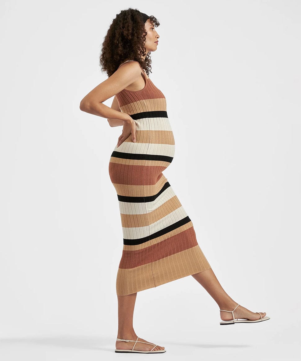 Sarah Stripe Knit Dress Ripe Maternity Maternity Preggi Central Maternity Shop